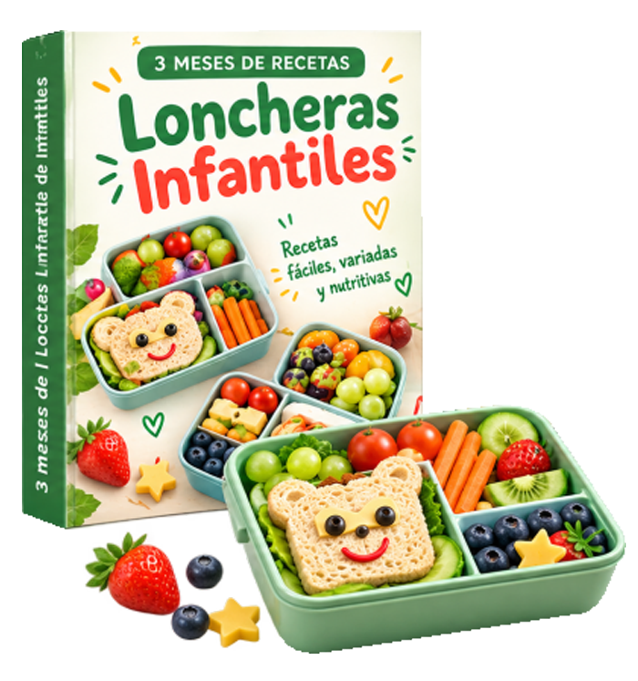 Portada del ebook 3 Meses de Recetas de Loncheras Infantiles