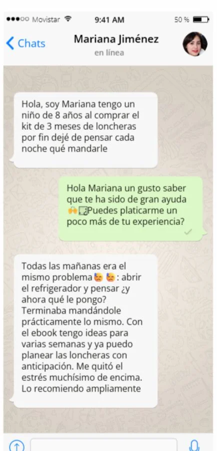 Testimonio de una familia satisfecha con las recetas de loncheras