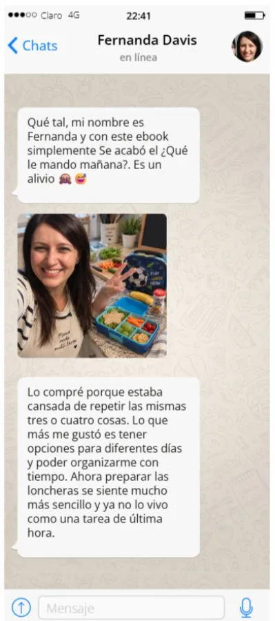 Testimonio sobre organizar loncheras que los niños disfrutan